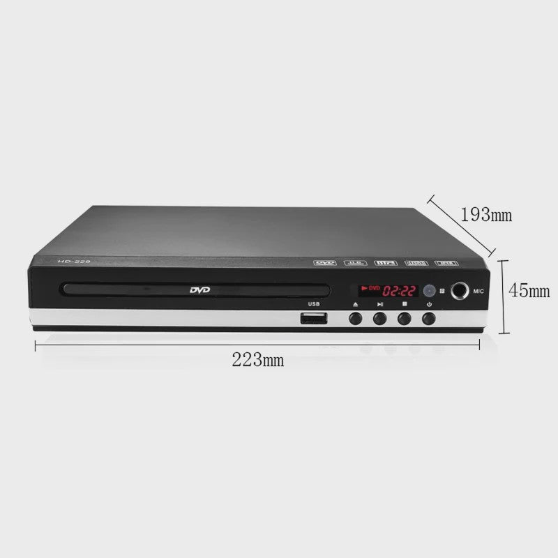 HD 1080P DVD Speler - Alle Regio's Vrij & USB Poort