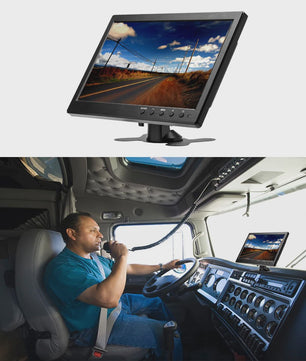 Podofo 10.1 Inch HD LCD Monitor: Veelzijdige Headrest Scherm met HDMI, VGA, USB & meer