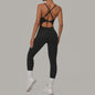 Sportieve Dames Jumpsuit met Open Rug en Kruisbanden - Perfect voor Yoga, Fitness & Zomer