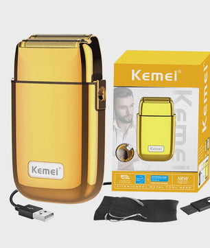 Kemei TX1 All-metal Elektrische Scheerapparaat - Draadloos, Oplaadbaar & Precisie Trimmer