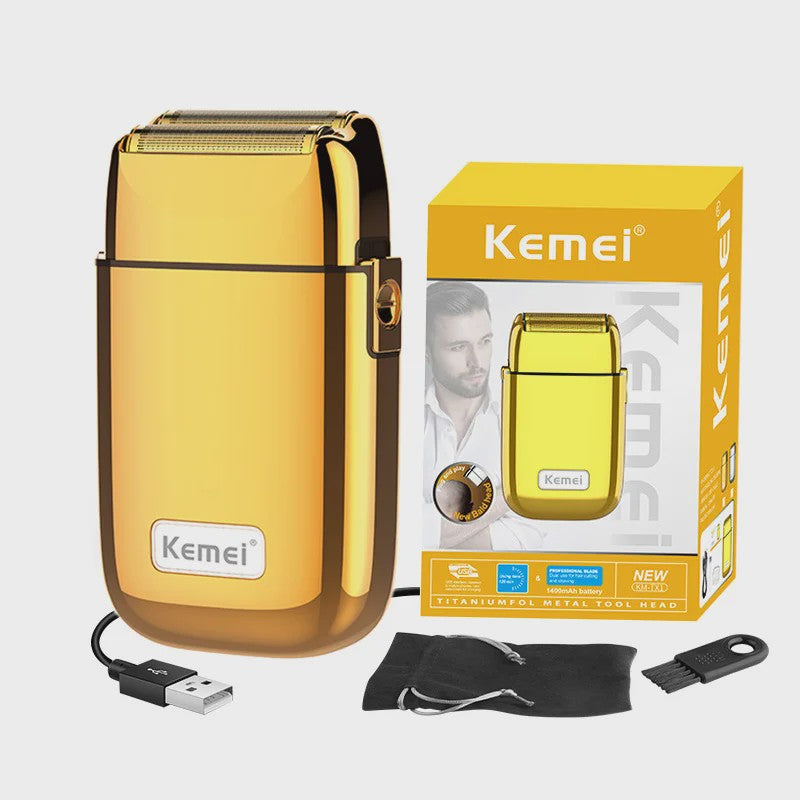 Kemei TX1 All-metal Elektrische Scheerapparaat - Draadloos, Oplaadbaar & Precisie Trimmer