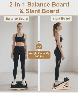 Verstelbare Houten Incline Board & Balansbord - Fitness, Yoga, Pilates