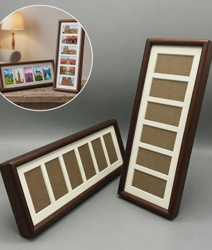 Houten Fotolijst met Filmstrip Design - 6 Vakken voor Instax Foto's