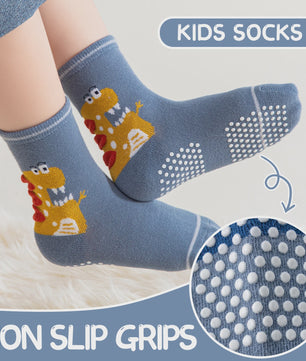 12 Paar Babysokken Jongens met Antislip - Katoen, Zacht & Veilig