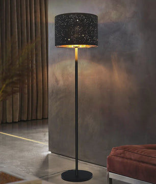 Moderne Sterren Design Vloerlamp - Zwart/Goud - 144cm - E27 Fitting