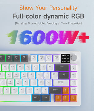 AJAZZ AF82 75% Draadloos Gaming Toetsenbord met Display, RGB & 4000mAh Batterij