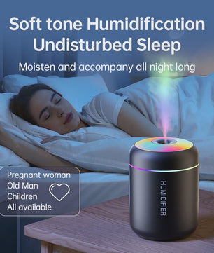 180ML Mini Luchtbevochtiger USB Aroma Diffuser met Kleurrijke Verlichting voor Auto, Huis & Slaapkamer