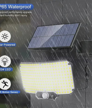 234 LED Solar Wandlamp met Bewegingssensor - Waterdicht IP65, Split Design voor Buiten en Garage