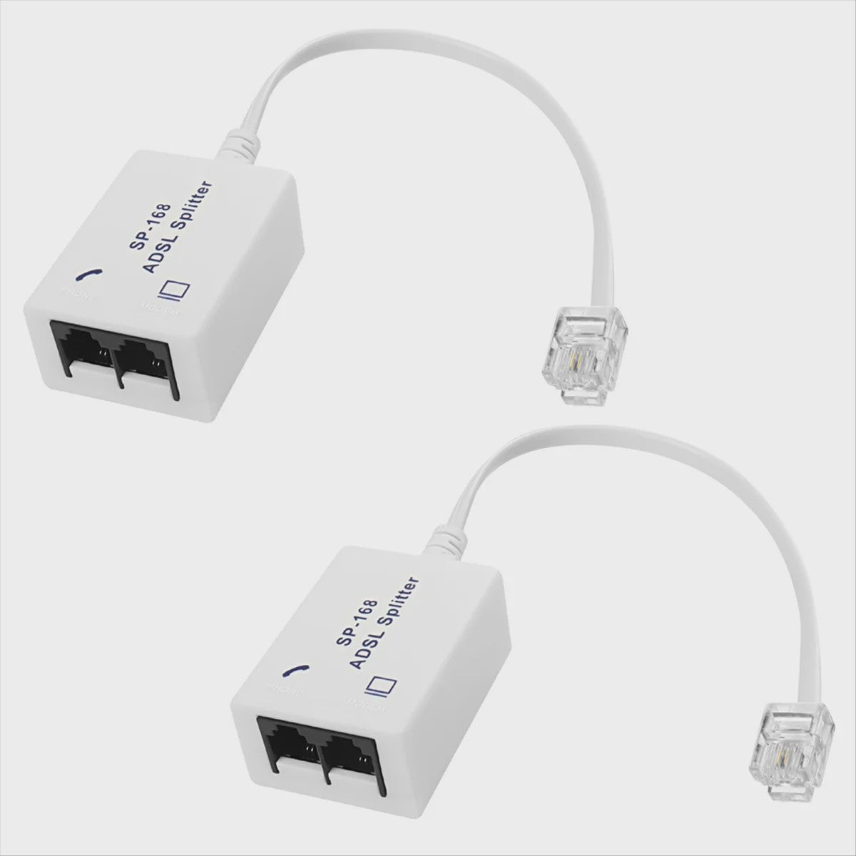 2x DSL ADSL Filter Splitter RJ11 Telefoon Modem Adapter