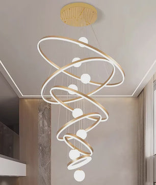 Moderne LED Plafondlamp Spiraal - Hanglamp voor Trappenhuis en Woonkamer