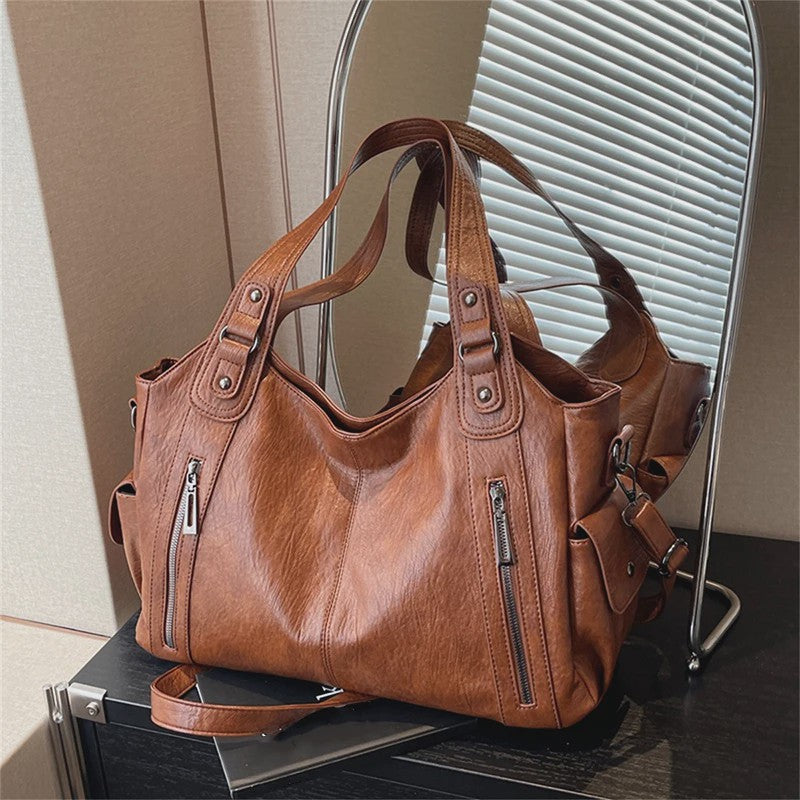 Stijlvolle PU Lederen Schoudertas voor Dames - Zacht & Fashionable