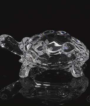 Kristallen Schildpad Beeldje - Chinees Feng Shui Geluksornament voor Huis & Kantoor Bureau Decoratie