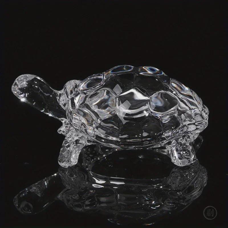 Kristallen Schildpad Beeldje - Chinees Feng Shui Geluksornament voor Huis & Kantoor Bureau Decoratie