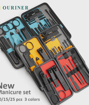 Professionele Manicure & Pedicure Set - 10/15/25 Stuks - Roestvrij Staal - Inclusief Draagbare Koffer