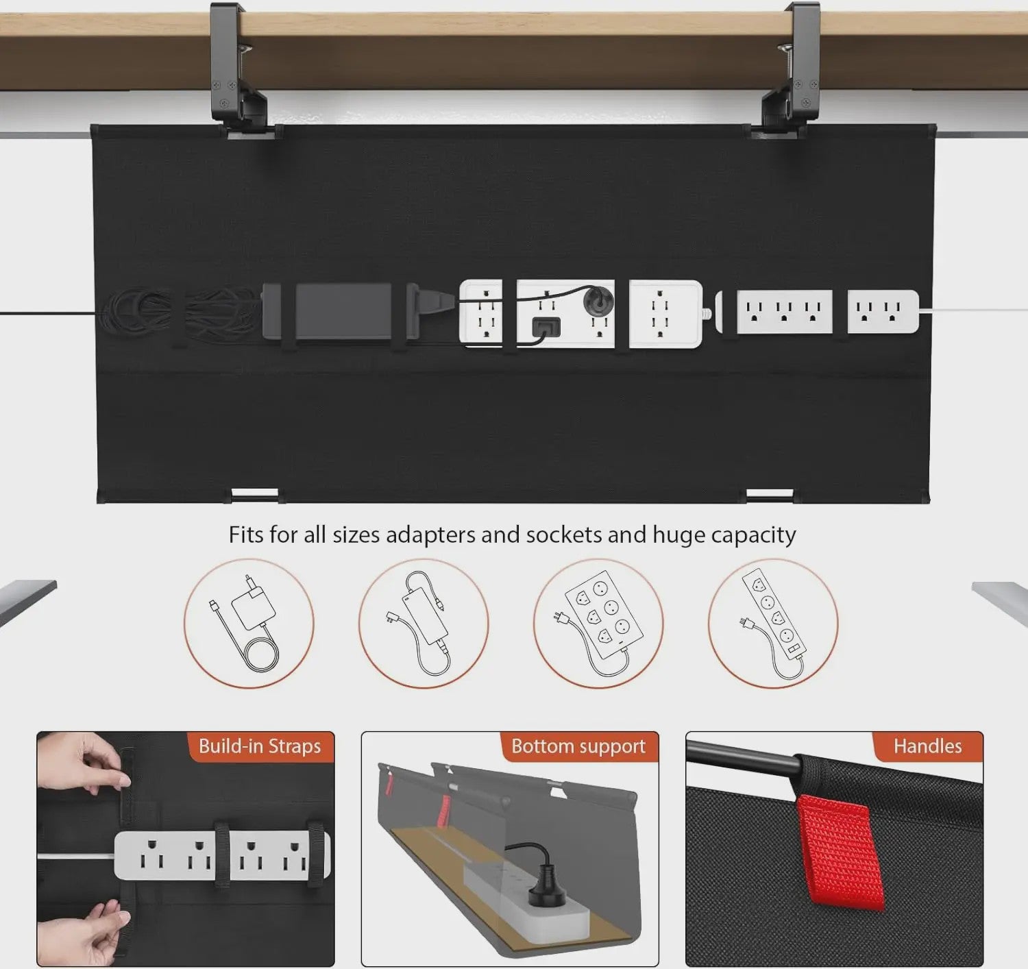 90cm Kabelgoot Onder Bureau - Kabelmanagement Tray voor Thuis- en Kantoorwerkplekken