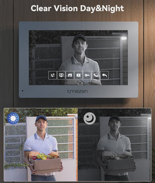 TMEZON 4-Draads Video Intercom Systeem met 7" HD Touchscreen & Tuya App