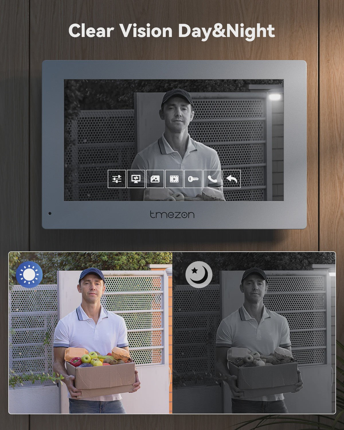TMEZON 4-Draads Video Intercom Systeem met 7" HD Touchscreen & Tuya App