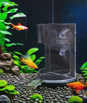 Drijvende Voerring Aquarium met Zuignap - Houd Water Schoon