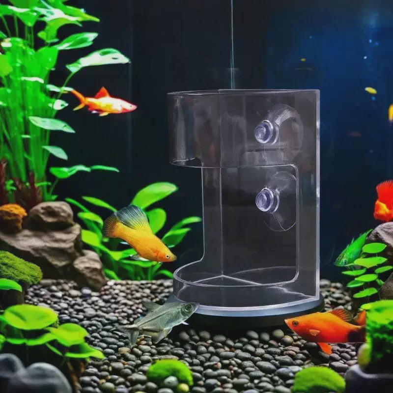 Drijvende Voerring Aquarium met Zuignap - Houd Water Schoon