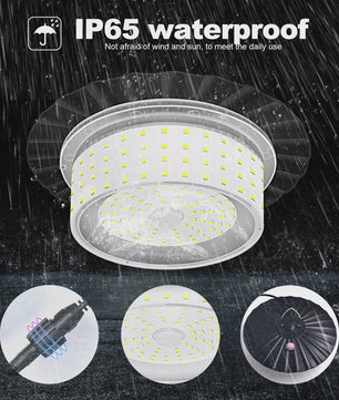Draagbare Solar Hanglamp met 244 LED's, 360° Licht, Waterdicht & 5 Modi