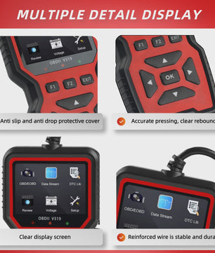 V519 OBD2 Autodiagnose Scanner Tool met Kleurenscherm voor Motorgezondheidscontrole