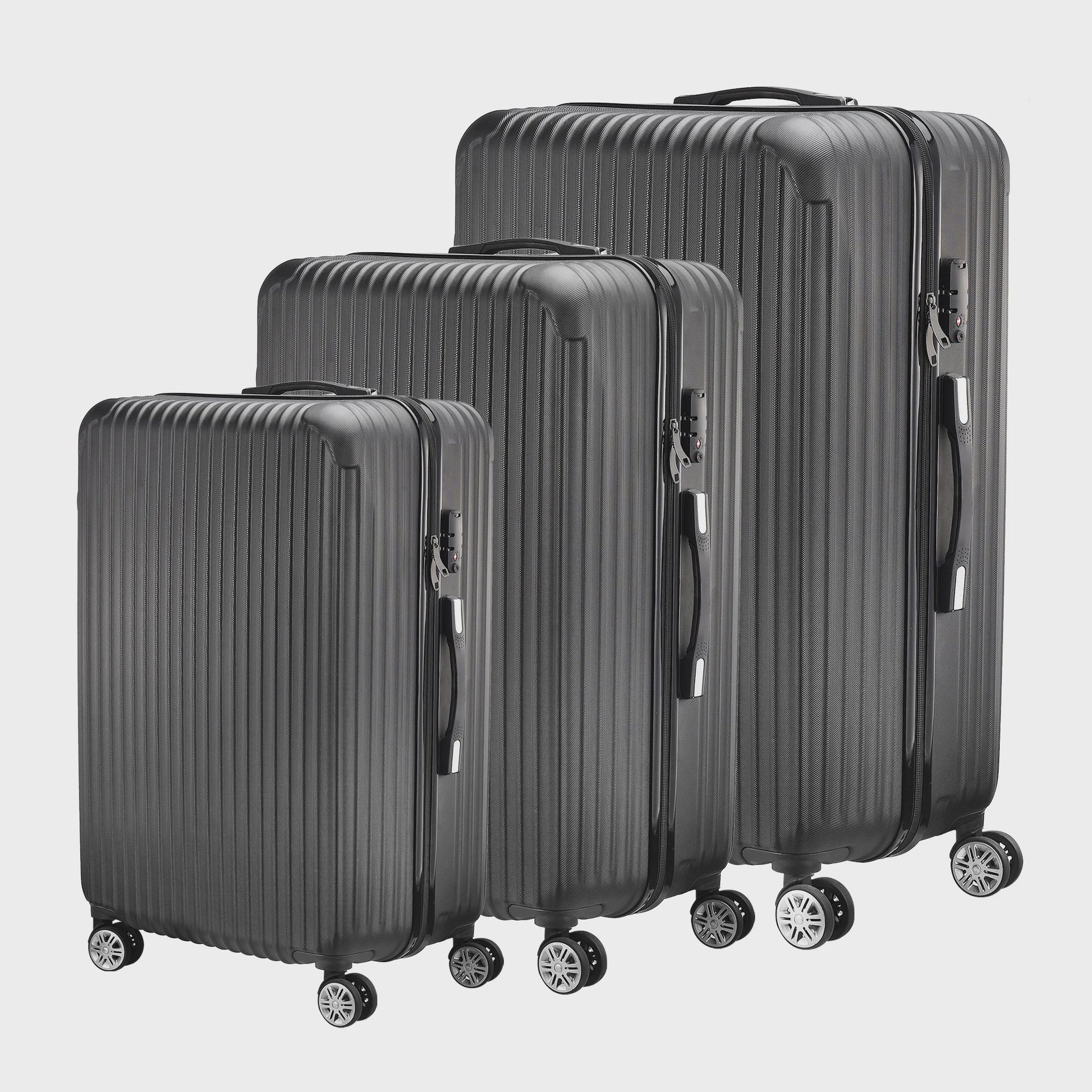 3-delige Hardcase Koffer Set: Lichtgewicht ABS Trolley met TSA Slot en Spinner Wielen