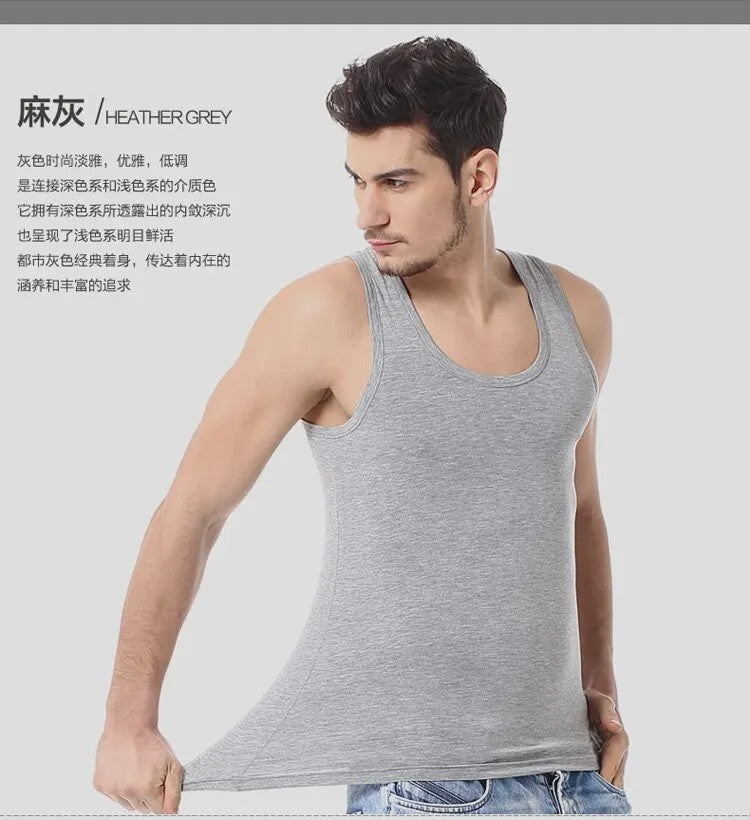 Comfortabel Heren Basic Katoen Tanktop - Slim Fit & Ademend