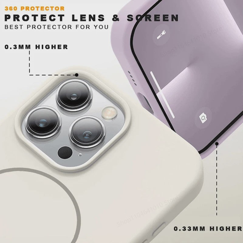 Magnetisch Siliconen Hoesje voor iPhone 11 t/m 17 Pro Max | Magsafe | Schokbestendig | Draadloos Laden
