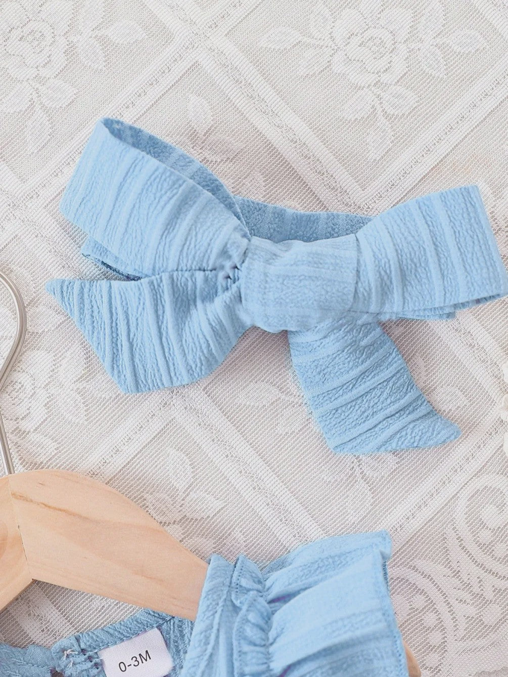Schattige Zomerjurk Blauw voor Baby Meisjes met Ruches en Strik - 0-3 Jaar