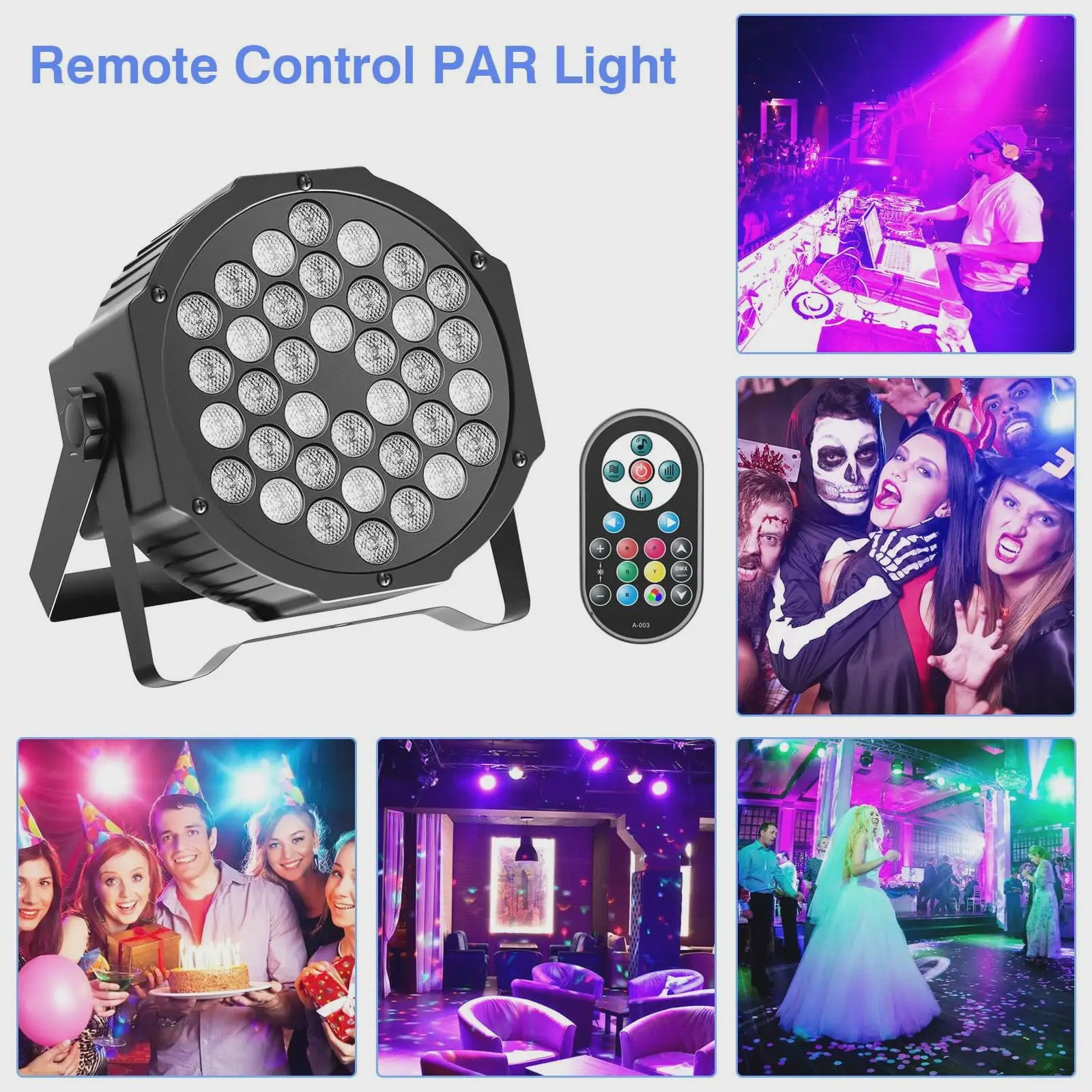 2x U'King LED Par Licht 36 RGB DMX Stage Verlichting voor Feest, DJ & Bruiloft