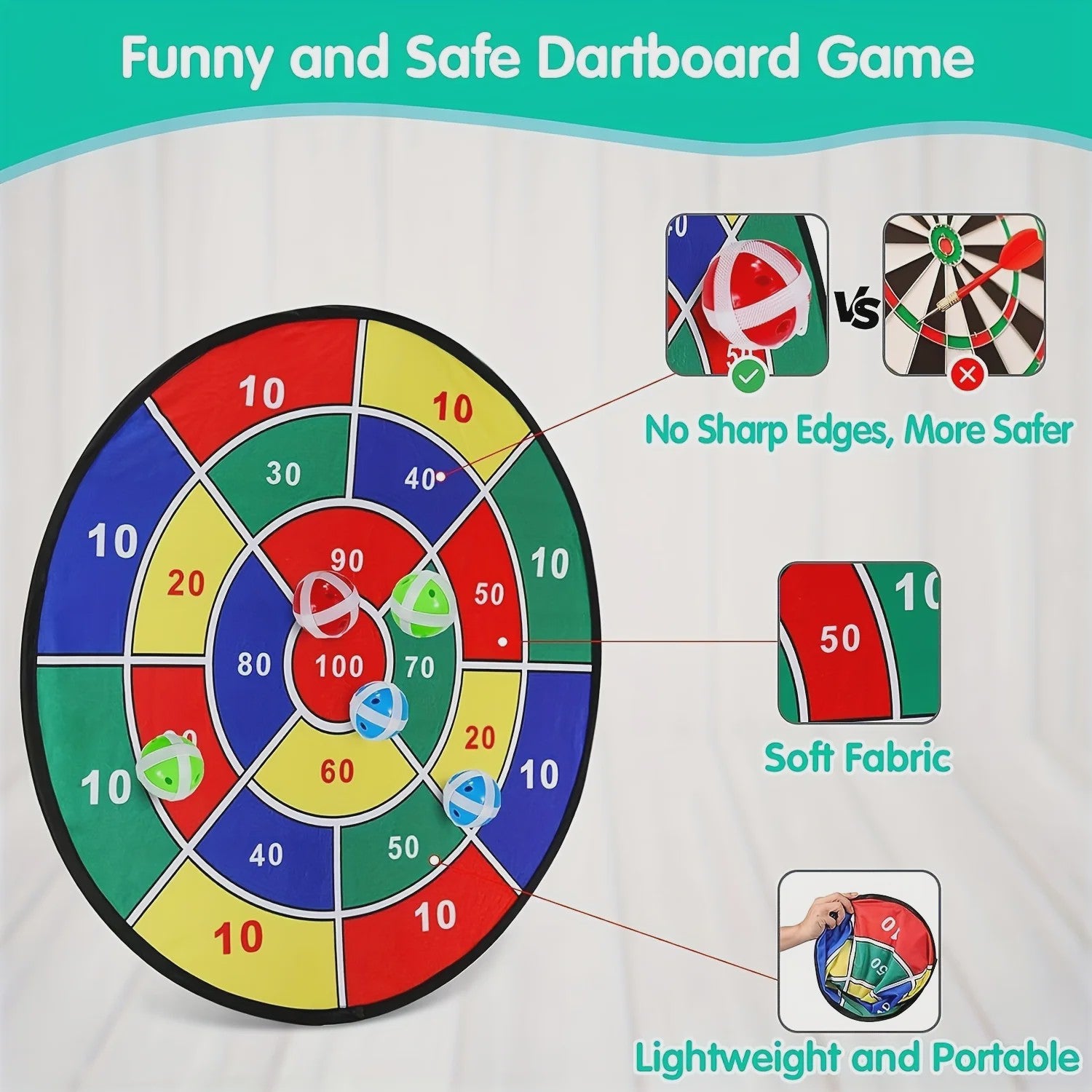 29 Inch Kind Dartsspel Set met Plakballetjes - Indoor & Outdoor Plezier