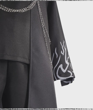 Jinu Cosplay Kostuum Set - Zwart Pak Outfit met Hoed, Riem en Accessoires voor Halloween & Carnaval