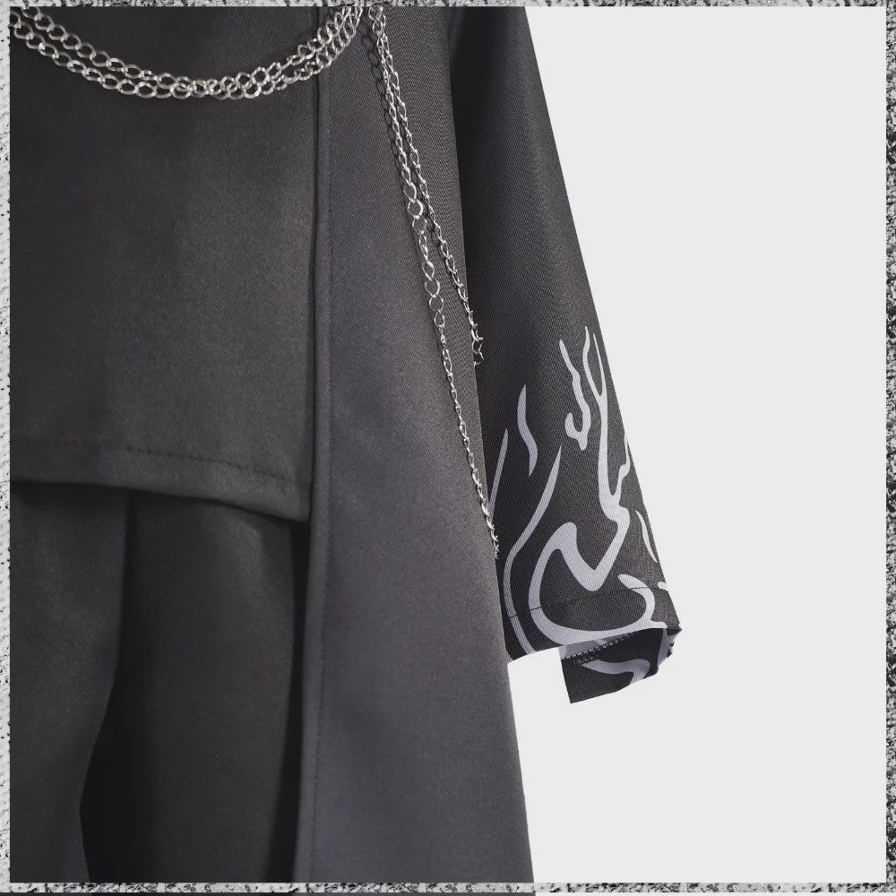 Jinu Cosplay Kostuum Set - Zwart Pak Outfit met Hoed, Riem en Accessoires voor Halloween & Carnaval