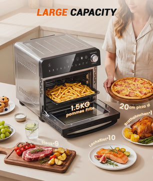 14L Mini Oven met Airfryer, Pizzafunctie & 11 Programma's - 1800W