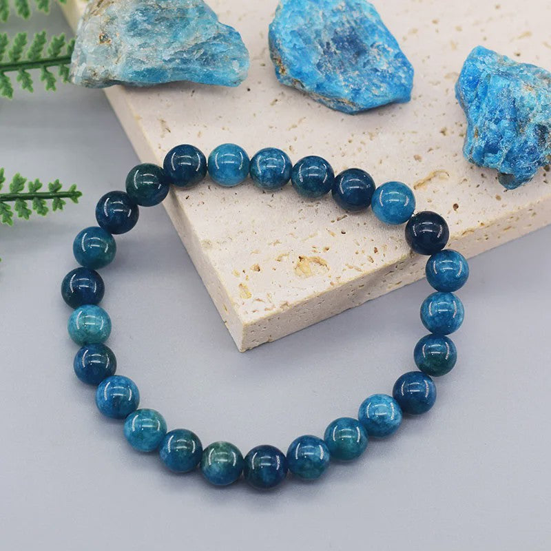 Natuurlijke Blauwe Apatite Kralen Armband - Reiki Energie & Gezondheid