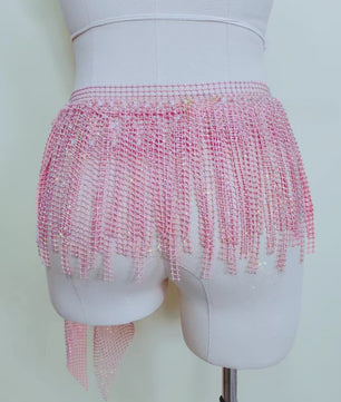 Glanzende Buikdans Heupsjaal met Strass Steentjes - Dansgordel voor Oosterse Dans & Outfit