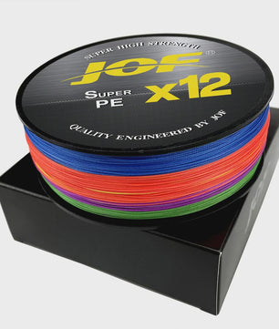 JOF X12 12-Strands Gevlochten Vislijn - Super Sterk Multifilament PE Lijn (25-92LB)