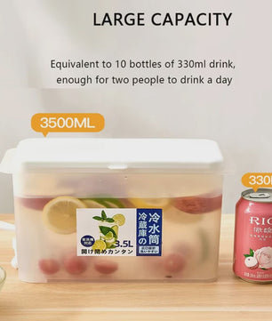 3.5L Waterdispenser met Kraan - Grote Sapcontainer voor Koude Dranken