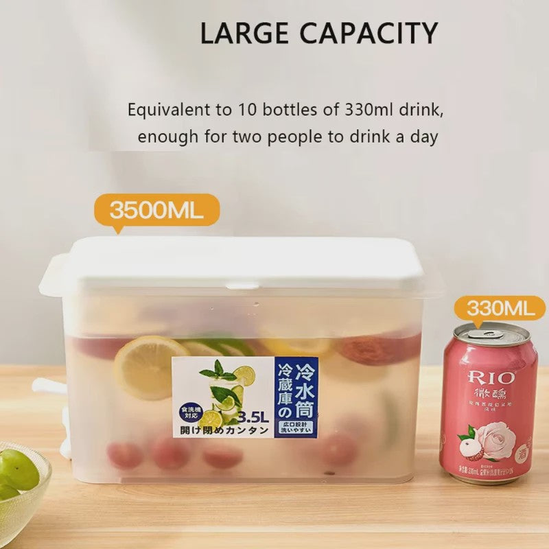 3.5L Waterdispenser met Kraan - Grote Sapcontainer voor Koude Dranken