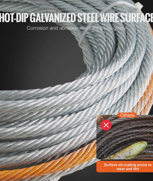 Verzinkte Stalen Lierkabel 3/8 inch - Hoge Breeksterkte voor SUV & Off-Road