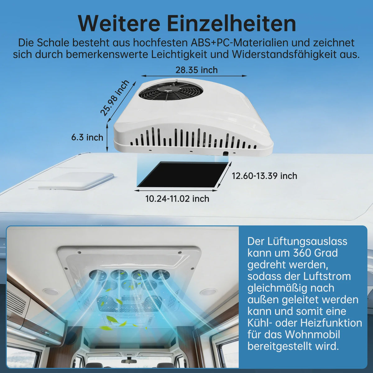 Dakairco 12V voor Camper en Vrachtwagen - Energiezuinige Parkeerkoeling met Afstandsbediening