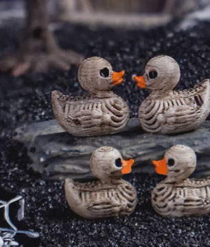 20x Gothic Skelet Eendjes - Mini Resin Figuurtjes voor Halloween & Decoratie