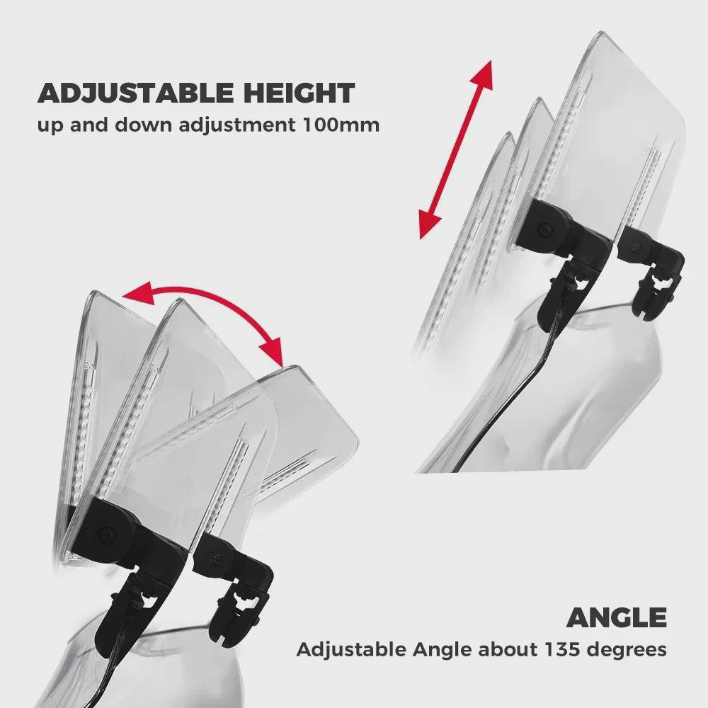 Universele Motor Windscherm Verlenging - Verstelbare Winddeflector voor BMW R1250GS, Honda, Suzuki