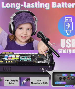 Multifunctionele DJ Mixer Speelgoed voor Kinderen met Bluetooth, Microfoon en Lichteffecten