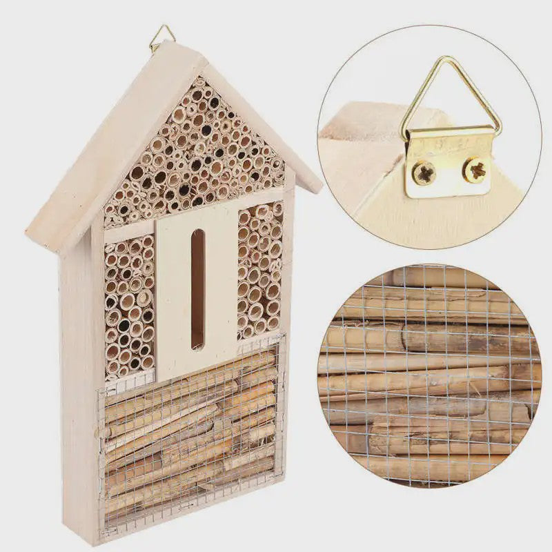 Houten Insectenhotel en Bijenhotel voor Tuin - Decoratief Buitenverblijf