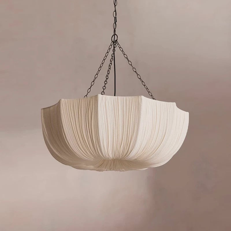 Nordic Wabi Sabi Stof Plafondlamp - Sfeervolle Hanglamp voor Woonkamer, Eetkamer & Slaapkamer