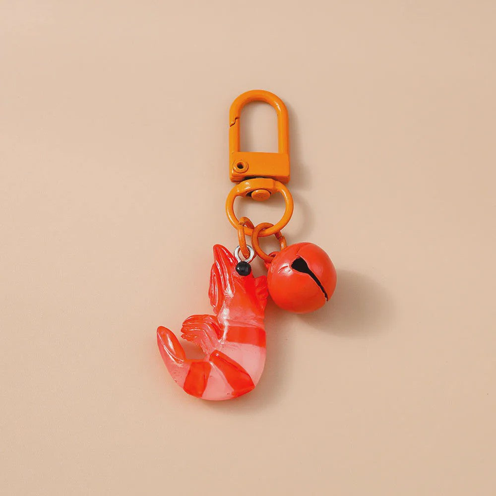 Schattige Garnalen Sleutelhanger - 3D Hanger voor Tassen & Sieraden