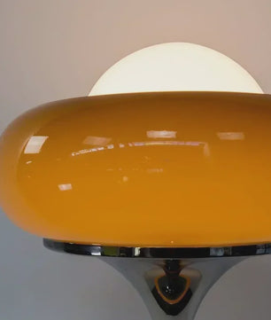 Retro Bauhaus Glas Plafondlamp Oranje Rood - Sfeervolle Verlichting voor Woonkamer & Slaapkamer