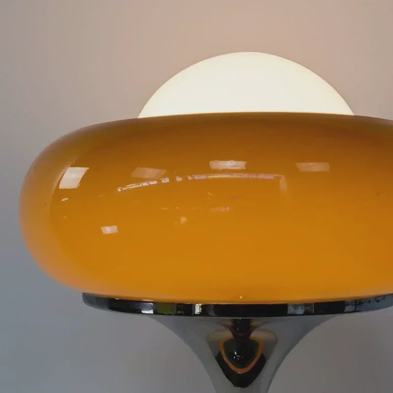 Retro Bauhaus Glas Plafondlamp Oranje Rood - Sfeervolle Verlichting voor Woonkamer & Slaapkamer