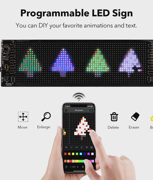 Flexibel 16x96 LED Matrix Pixel Paneel met Bluetooth App Controle - Programmeerbaar Verlichtingsbord